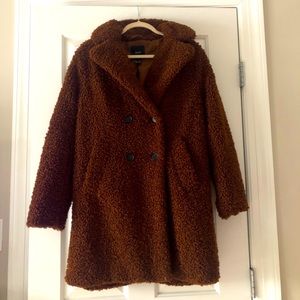 Brown teddy coat
